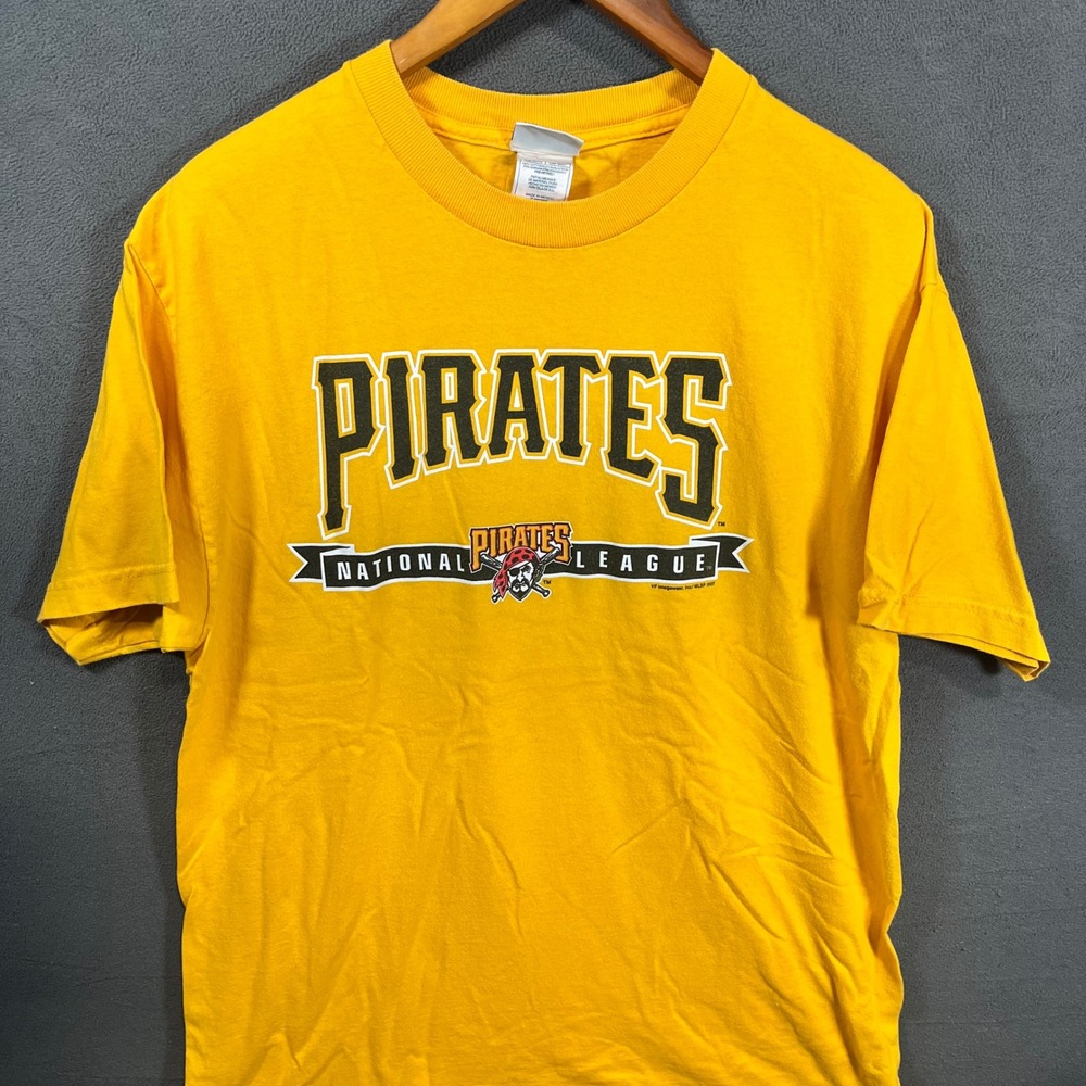 Lee Sport Pittsburgh Pirates MLB T-Shirt Yellow Mens Large National League Tee